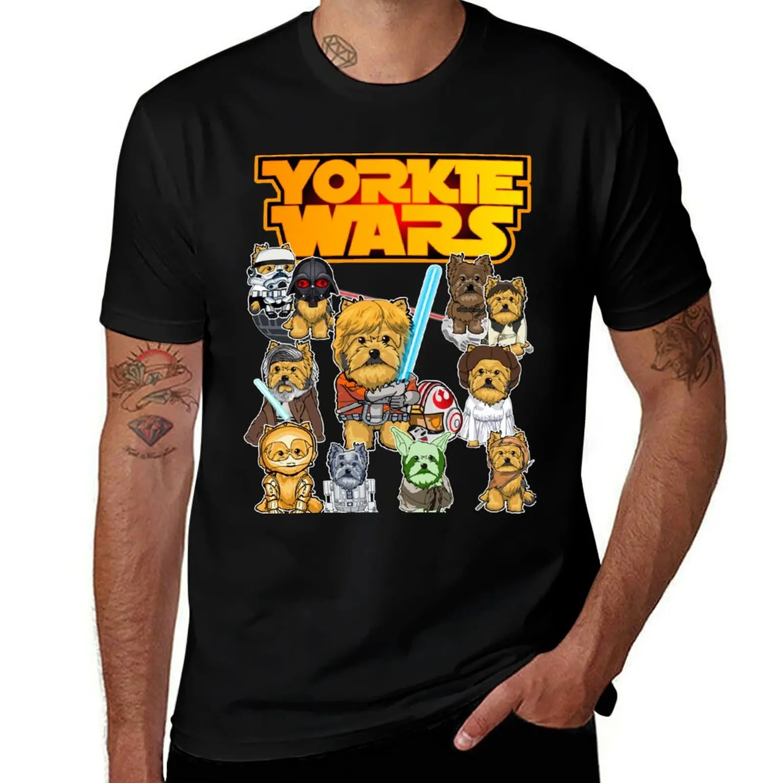 

Yorkie Warrs T-Shirt luxury designer animal prinfor boys oversizeds outfits for men