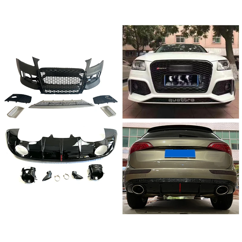 

RSQ5 Car Modification New Front and Rear Bumper Body Kit with Grille Car Upgrade for 2013-2017 Ad Q5/Q5L
