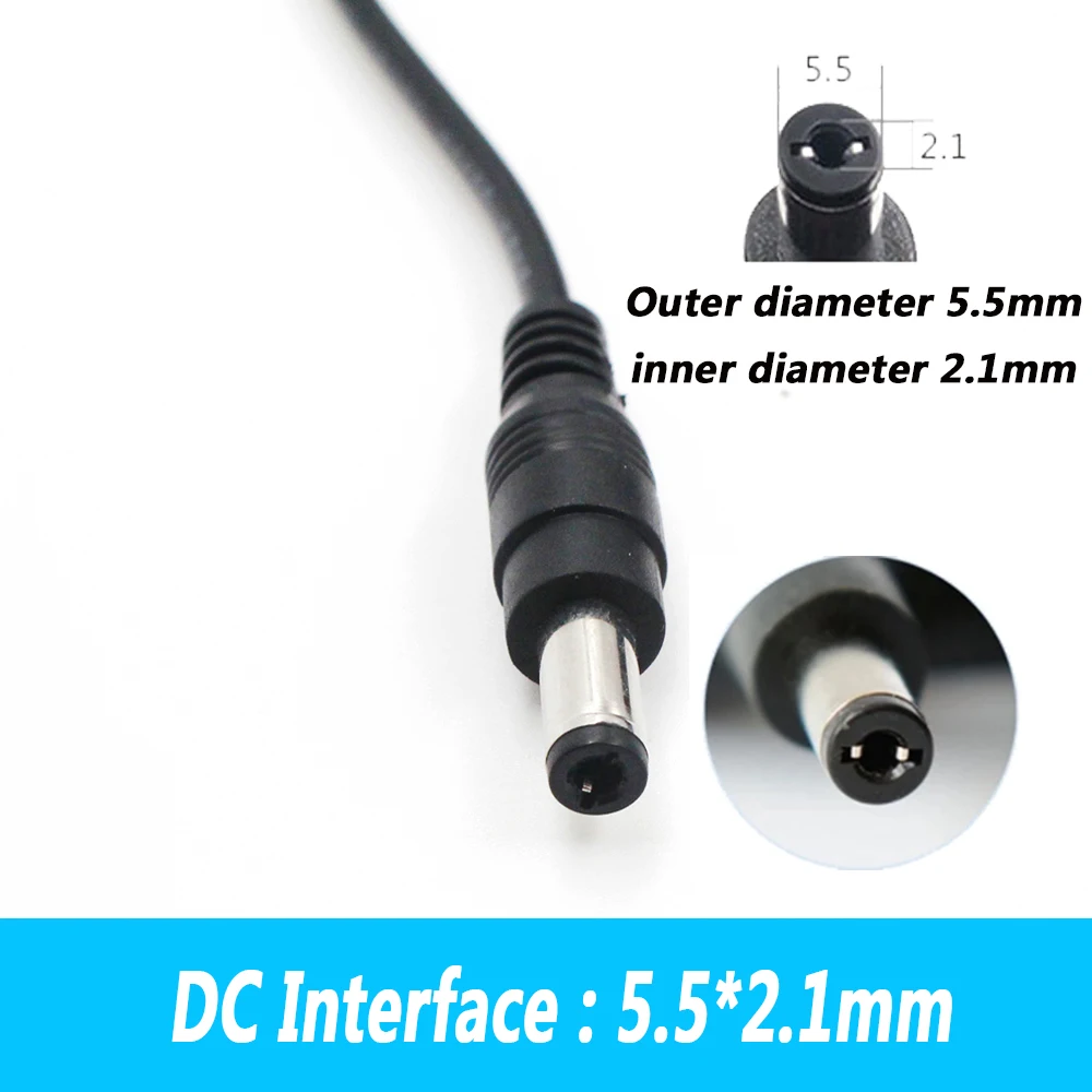 Imagem -03 - Cabo de Alimentação Estabilizado 5v 5.5v 10a Adaptador de Alimentação do Interruptor dc 5.5x2.1 mm