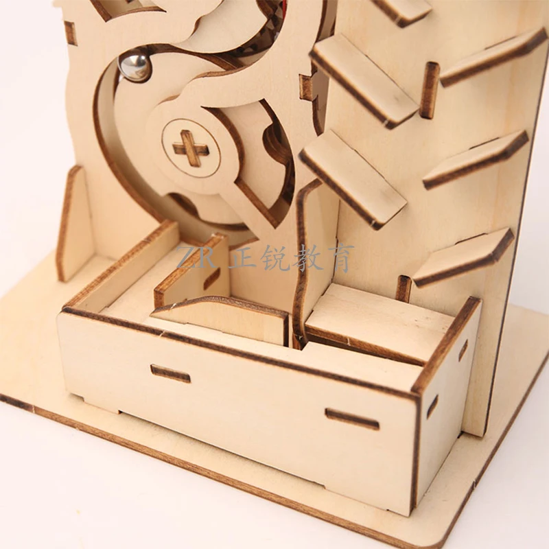 3 set stelo meccanico ingranaggio fai da te modello in legno kit di costruzione assemblaggio giocattolo regalo per bambini