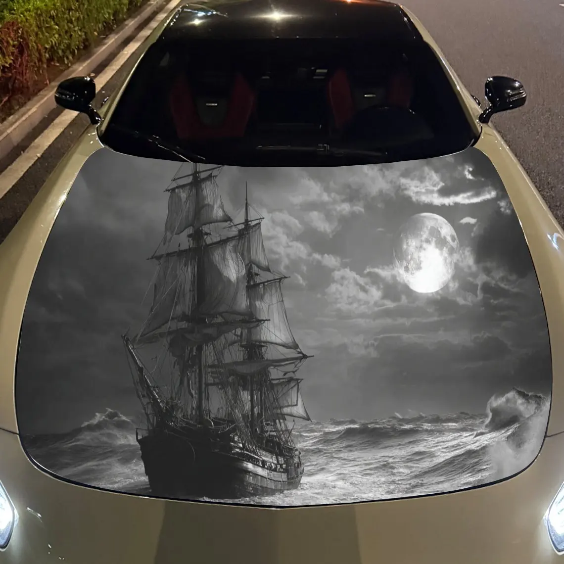 سفينة الإبحار على البحر زيادة غطاء السيارة ملصقات الفينيل حماية سطح السيارة ملصق تزيين السيارة غطاء الفينيل يلتف Waterpro