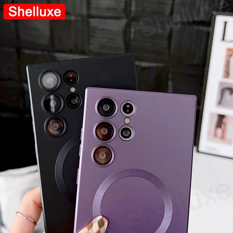 S25 Ultra Case Shelluxe Luxury Magsafe Wireless Charge TPU Soft Case For Samsung Galaxy S24 S23 S22 S21 FE S20 Plus Phone Cases image 3