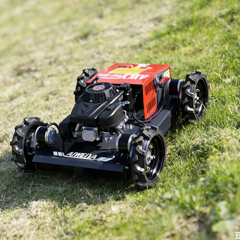 Customized Gas Engine Wheel Remote Control Lawn Mower All Terrain Grass Cutting Machine For Park Orchard Lawn