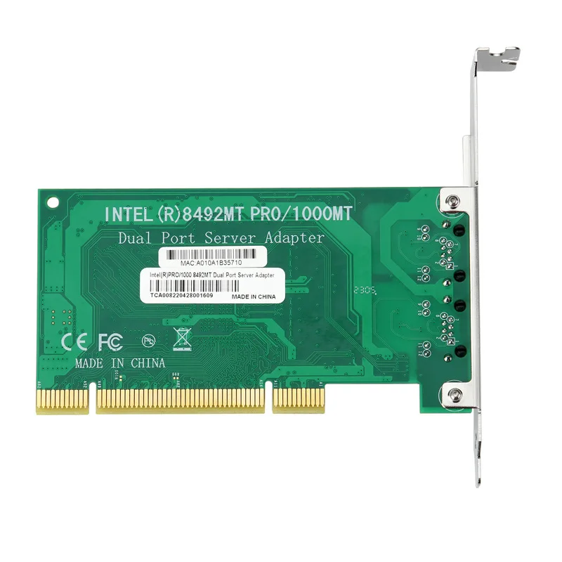 82546 Dual-Port Gigabit 8492MT PCI Server Network Card Ethernet Network Card-NIC Server Adapter PC+Metal