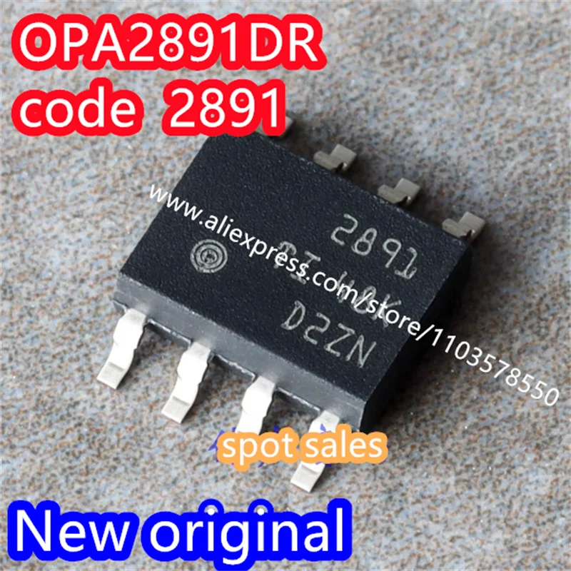 (5PCS) Brand new original OPA2891DR OPA2891 code 2891 dual channel operational amplifier low distortion and low noise chip SMD8