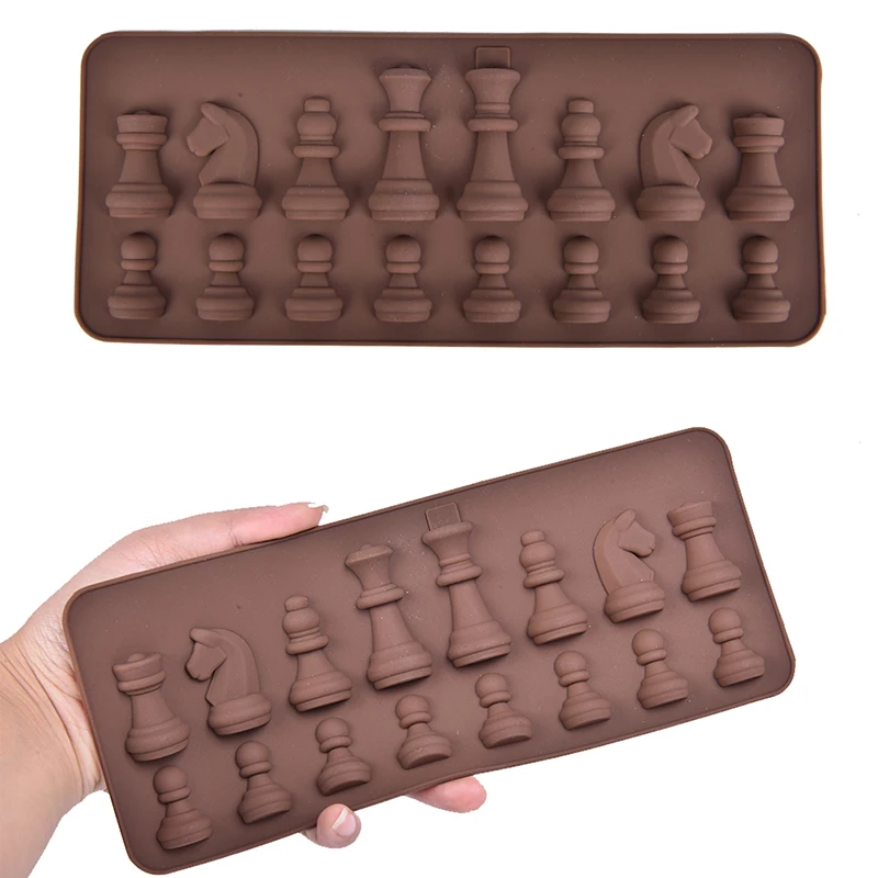 1pc Chess Shaped Chocolate Molds Home DIY Cake Mould Ice Cube Mould Baking Mould Silicone Mold