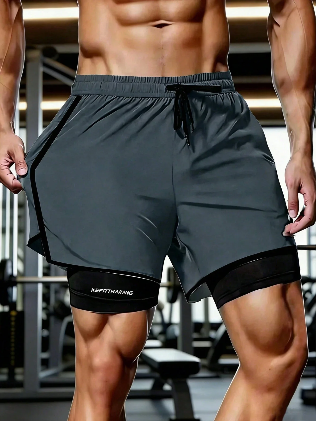 

Мужские спортивные шорты 2 в 1 для бега, фитнеса, пляжа, лета