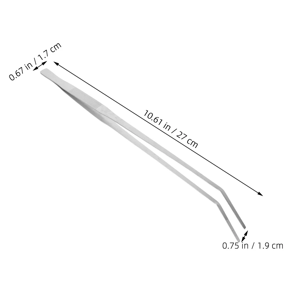 

2Pcs Extra Long Reptile Feeding Tongs Durable Metal Straight Curved Heads for Precise Feeding in Terrariums Tanks