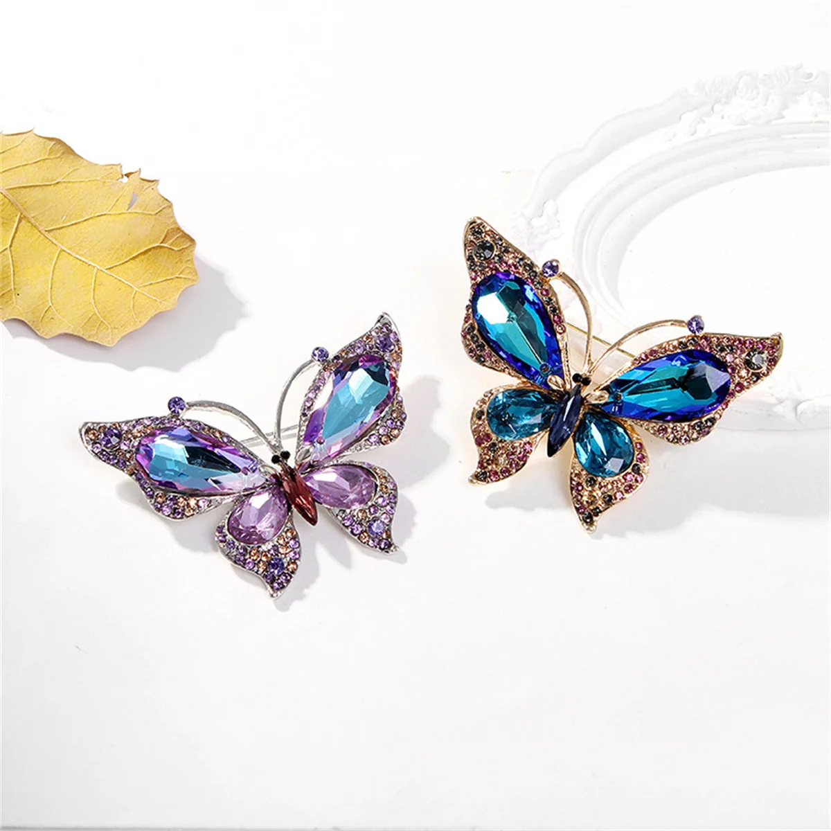 Vintage Exquisite Butterfly Brooch Y2K Beautiful Pin Gorgeous Luxury Jewelry Accessories Party Banquet Decoration Gift For Women