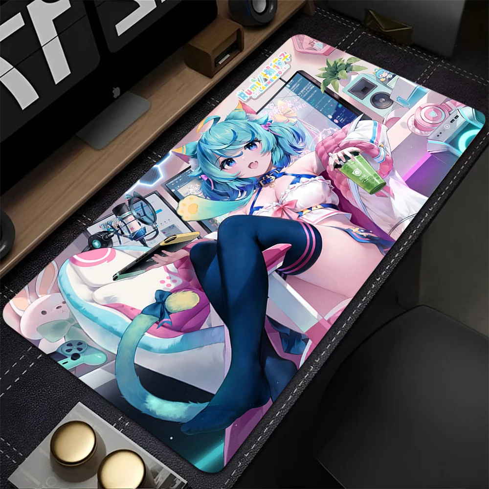 

Cute Mouse Pad 900x400mm Mouse Mat Kawaii Large Mousepad XXL Computer Gaming Accessories Office Non-Slip Keyboard Mat Desk Pad