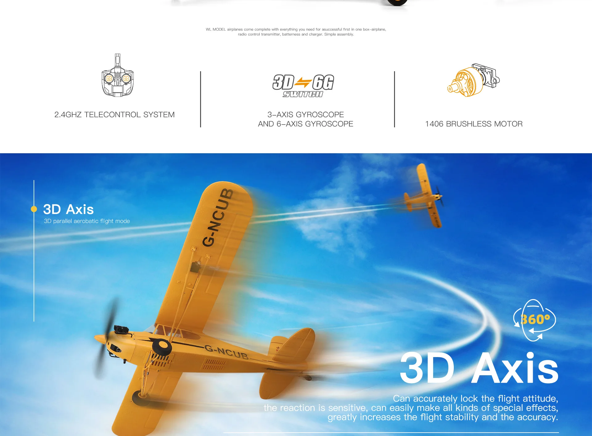 Qidi560 Moore M7 Offroad RC-Flugzeug 4CH Bürstenloser Ferngesteuerter Flieger Starrflügel-Flugzeugmodell EPP-Schaum Spielzeug – Detail 25