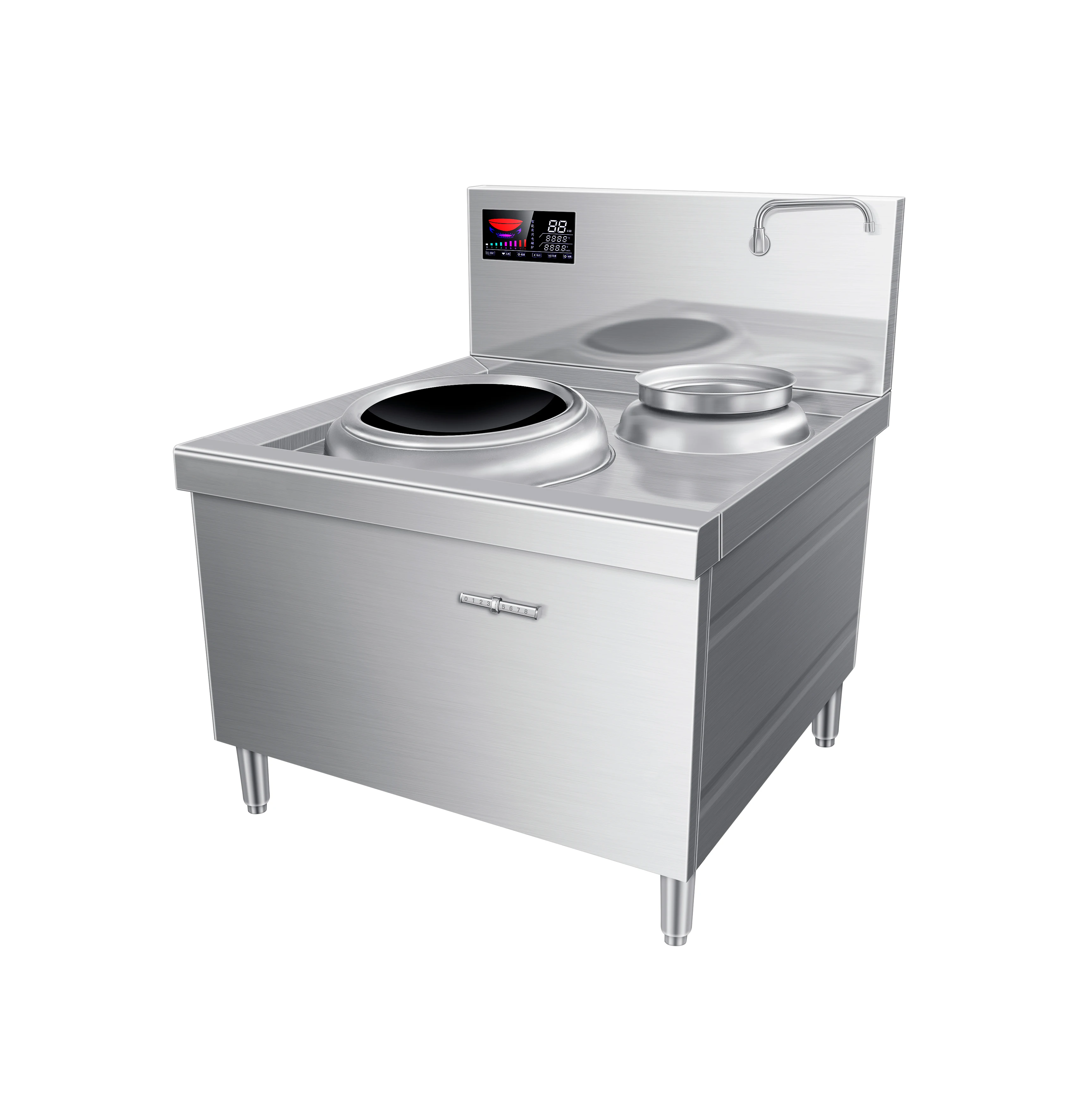 الموقد التعريفي الهجين اثنين الموقد مقعر طباخ كهربائي التعريفي موقد التجاري عالية الطاقة التعريفي طباخ