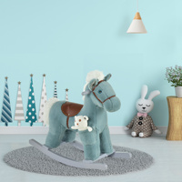 Homcom Rocking Horse for Children 18-36 Months with Teddy Bear