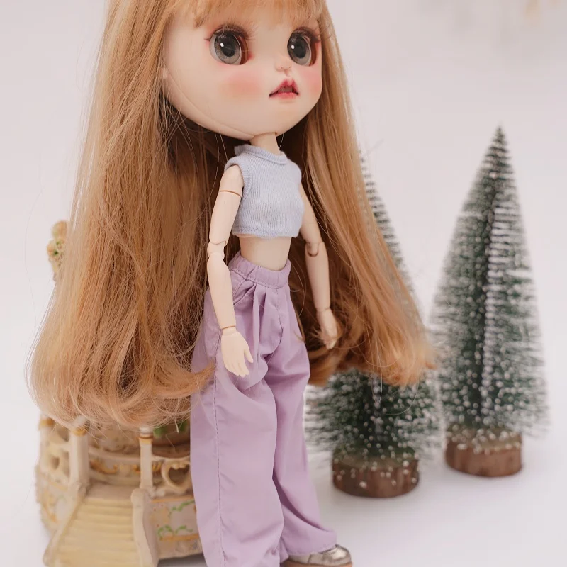 ブライス人形服アクセサリー、小さな布製服、アゾリカ ob24、手作りベビー服、Tシャツ、パンツ