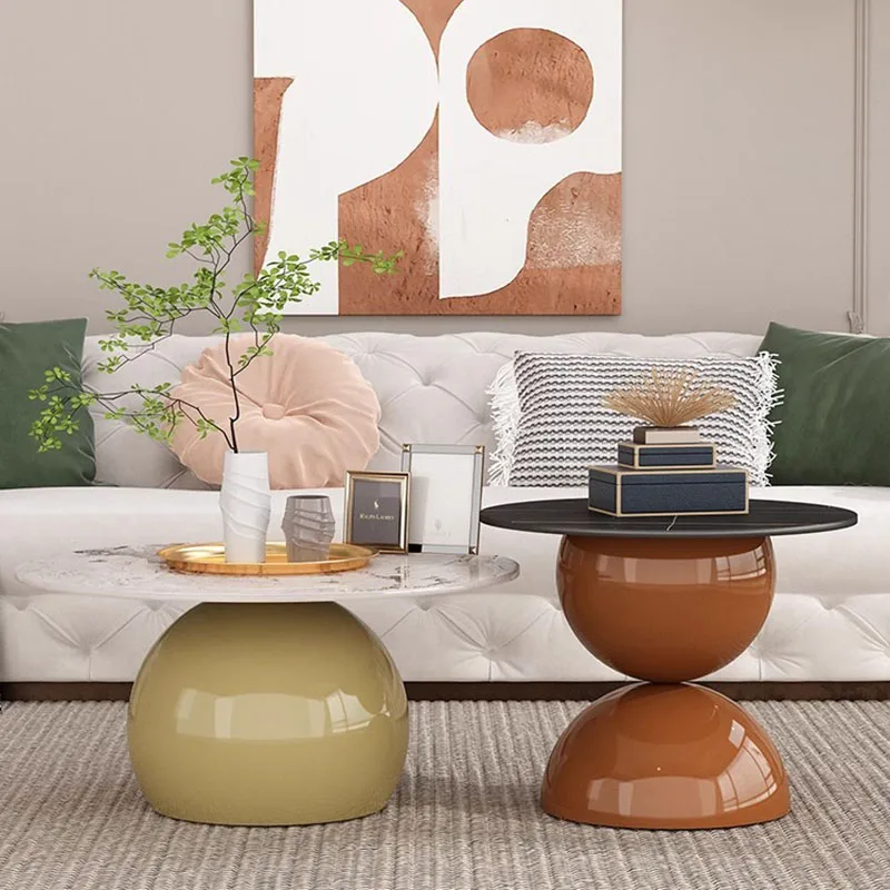 Modern Metal Coffee Table Cute Tea Center Livingroom Space Saving Sweet Side Table Writing Breakfast Couchtisch Home Furniture