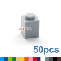 50pcs Building Blocks Toys thick 1x1 16Color Bricks Size Compatible With 3005 bricks kids Toys Educational for children