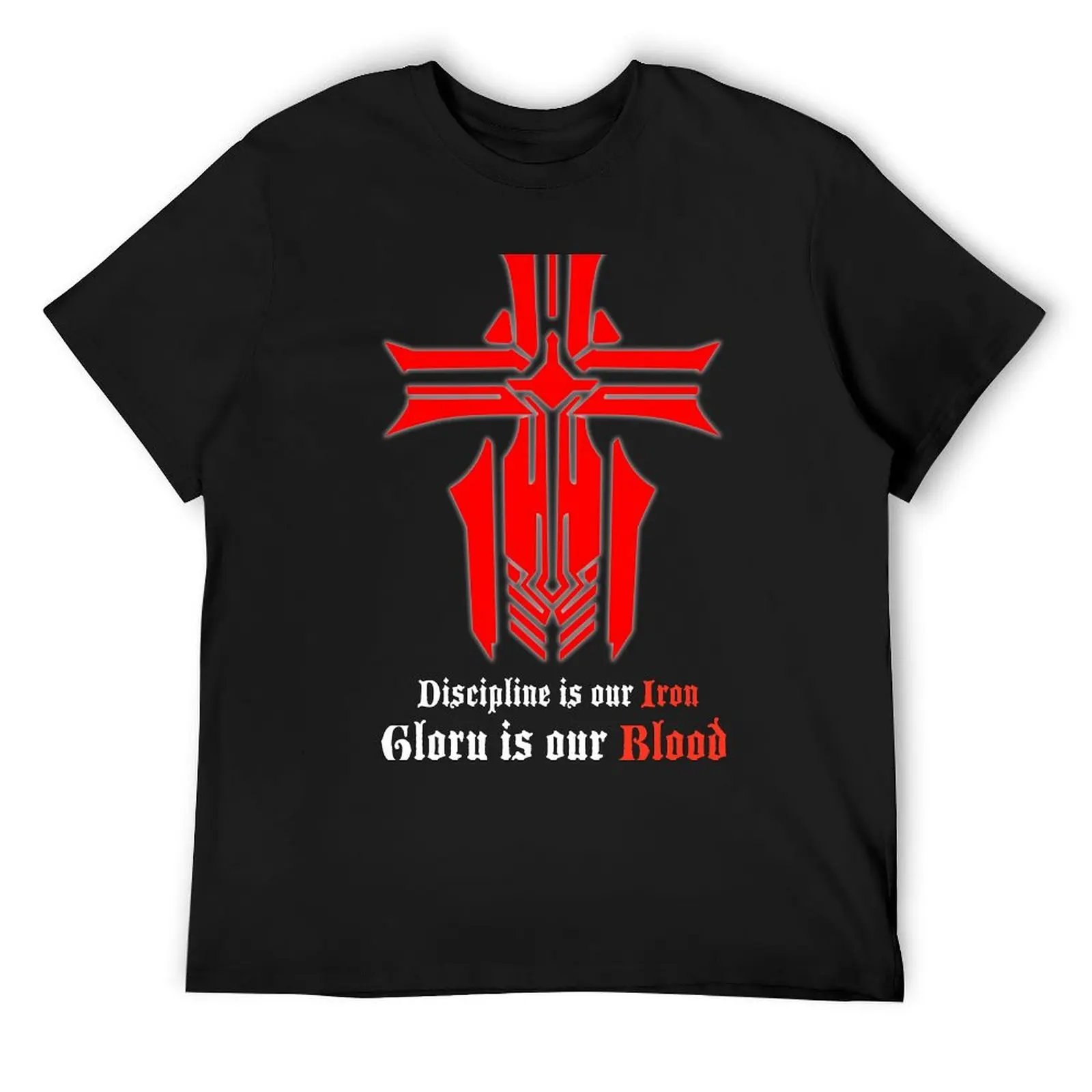 

Azur Lane - Iron Blood Logo with slogan Black T-Shirt summer top baggy shirts mens funny t shirts
