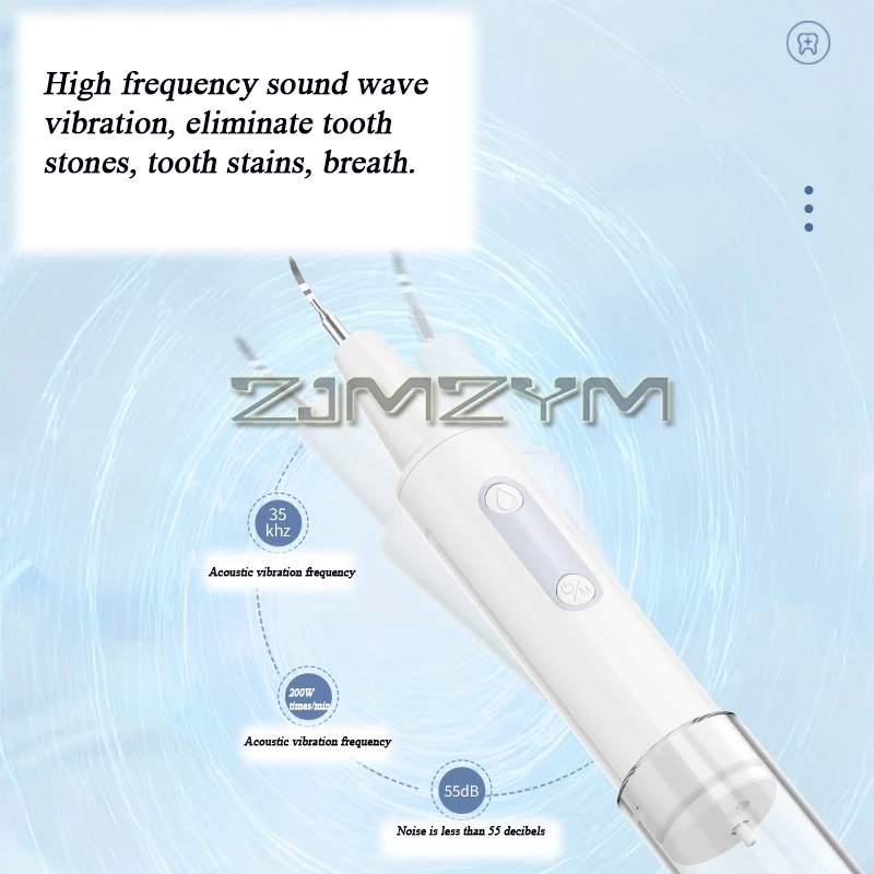 Multi-funcional Ultrasonic Tooth Cleaner, impermeável, USB recarregável, removedor de cálculo dental, doméstico, 2 em 1