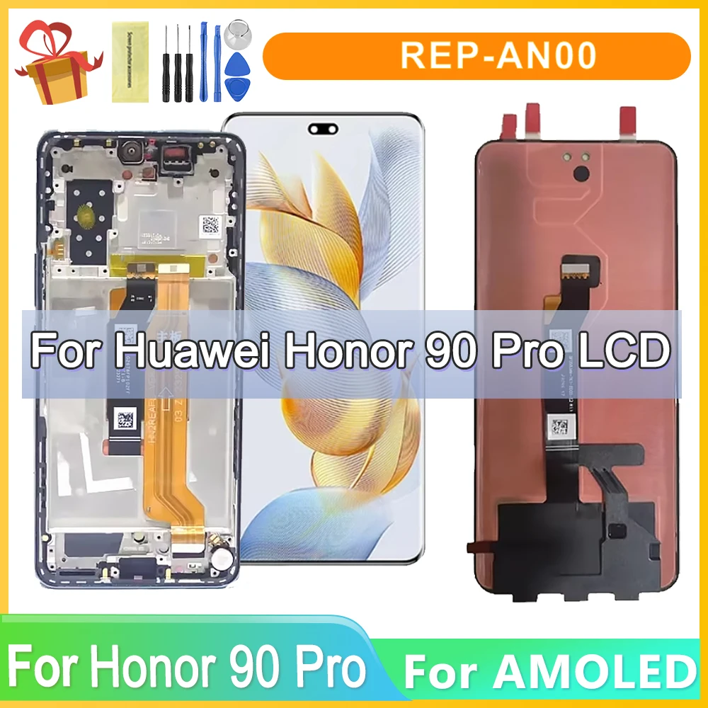 

AMOLED Display For Huawei Honor 90 Pro LCD Display Touch Screen Digitizer Assembly REP-AN00 Models Repair Parts