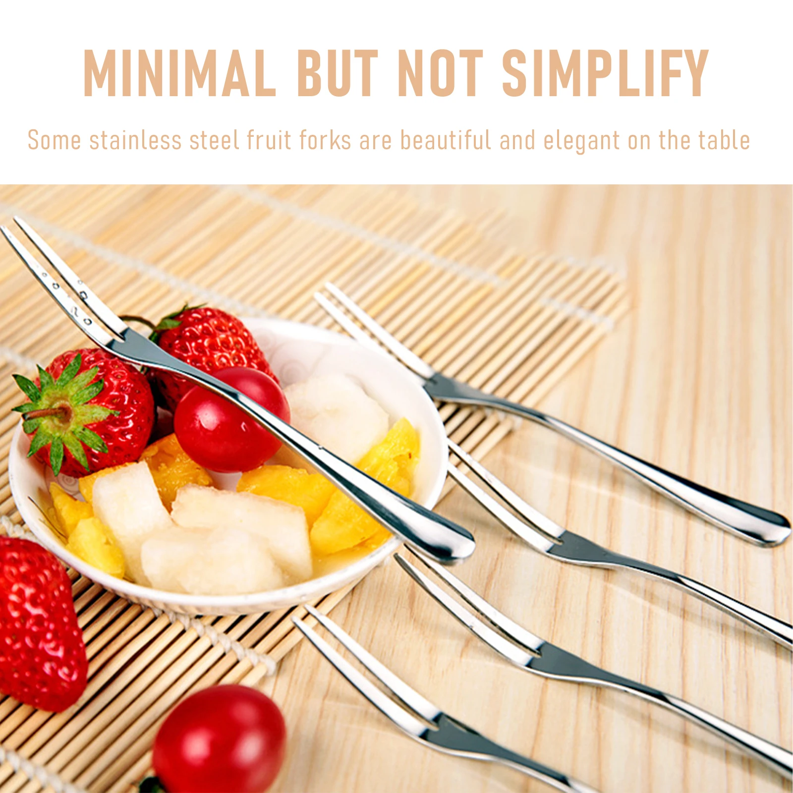 1 Piece 5 Inch Stainless Steel Fruit Fork, Small Kimchi Fork, Banquet Party Restaurant Cafe Bar Seafood Cocktail Dessert Fork