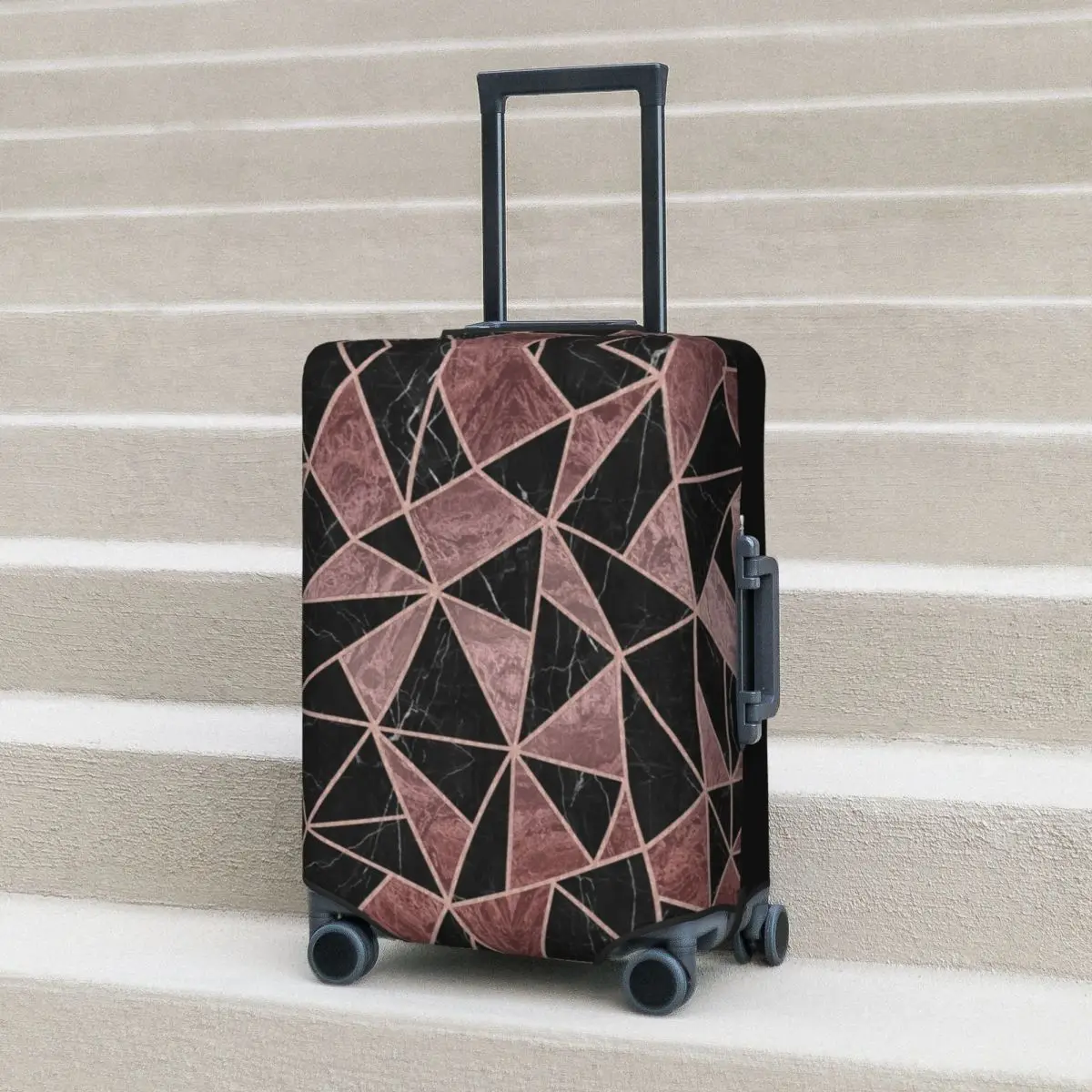 

Geometric Lines Suitcase Cover Graphic Cruise Trip Holiday Elastic Luggage Case Protection