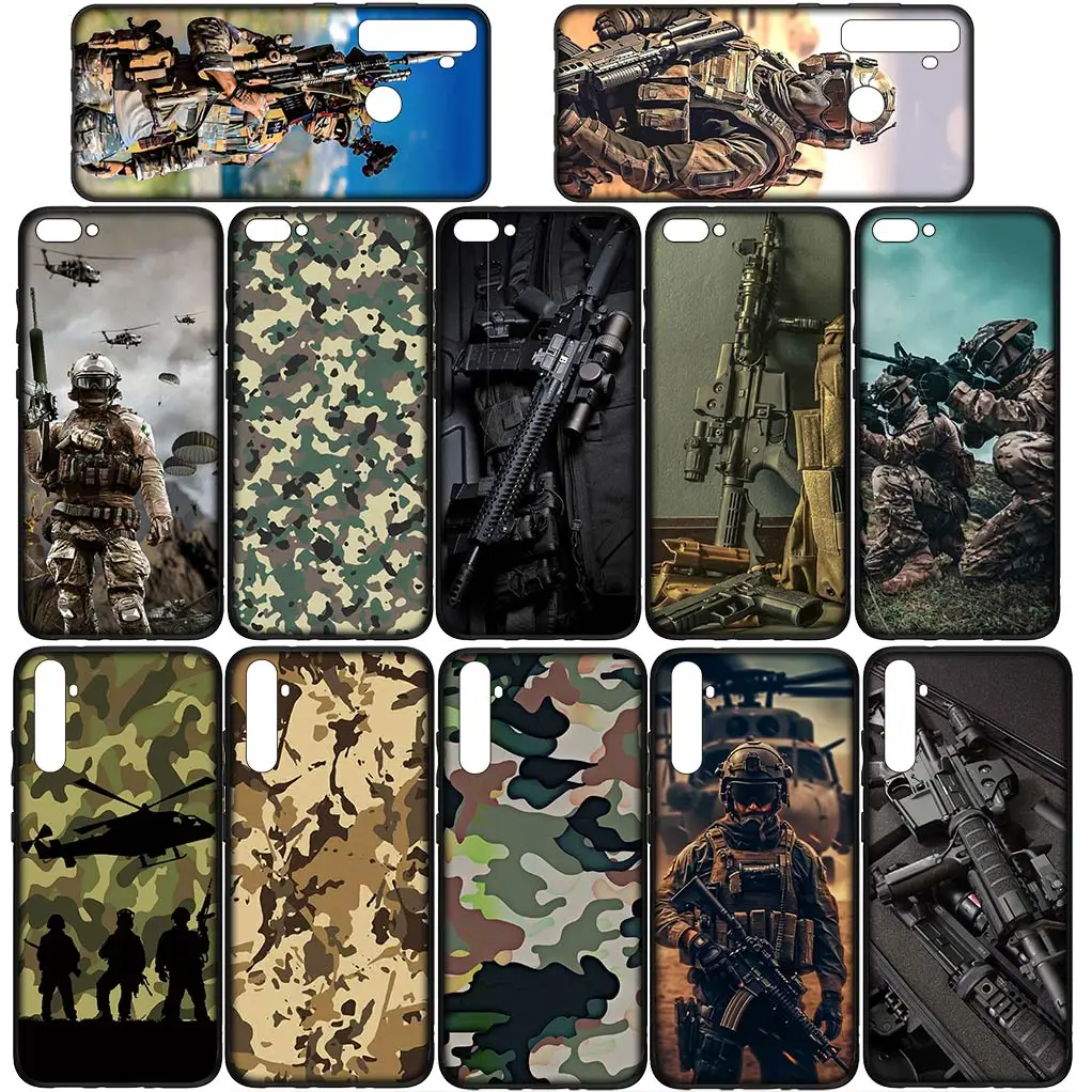 Camo Military Army Camouflage Special Forces Phone Case for Samsung Galaxy S24 S23 Fe Ultra Plus A05 A55 A35 A24 A25 A15 M55