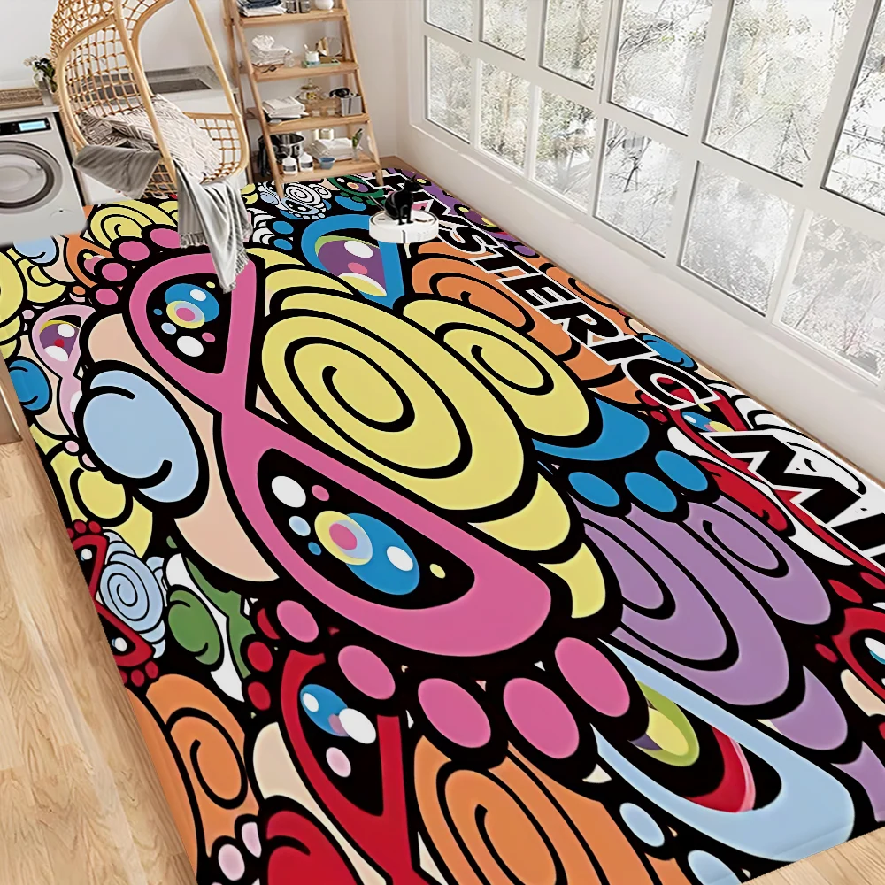 Japanische Mode, hysterische Mini-Küchenmatte, waschbar, rutschfest, für Wohnzimmer, Sofa, Stühle, Bereichsmatte, Küche, moderne Heimdekoration