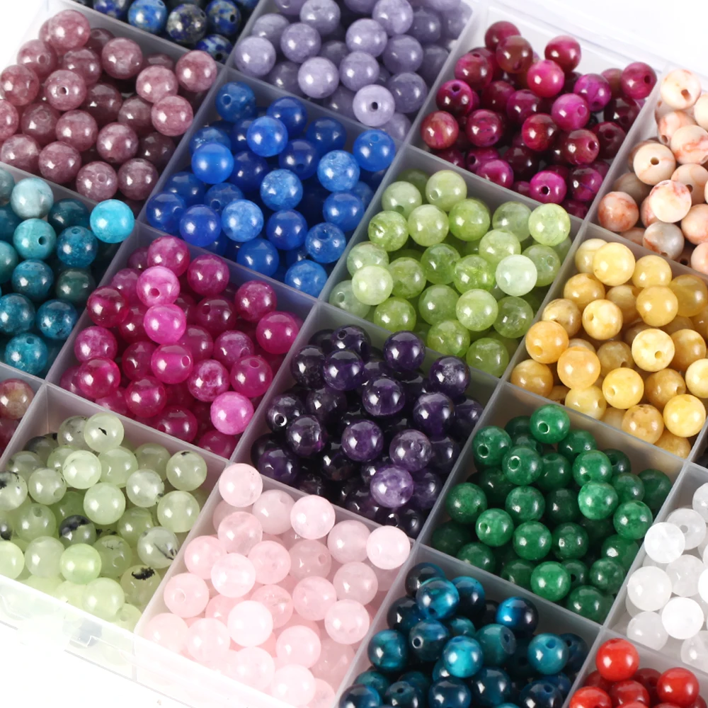 4-12MM koraliki z kamienia naturalnego lawa ametyst tygrysie oko kwarcowe agaty okrągłe luźne koraliki do tworzenia biżuterii DIY akcesoria do bransoletek