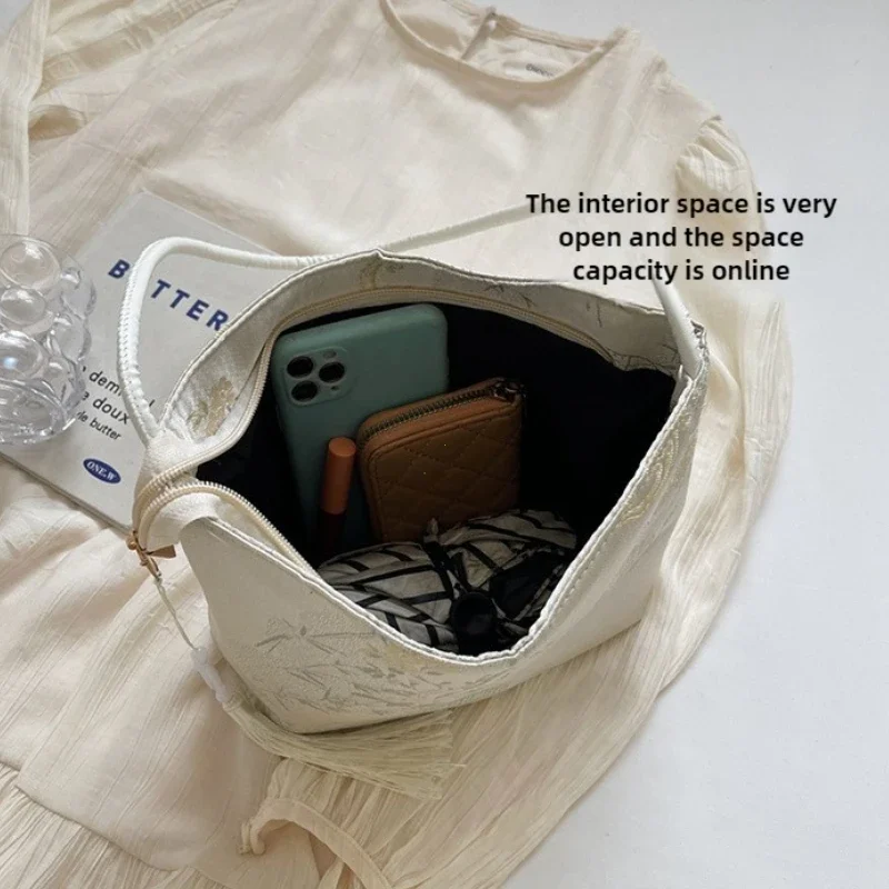 Petits sacs à bandoulière de Style chinois pour femmes, sacs à main de luxe de styliste avec broderie Fine, sac seau tendance pour femmes, nouvelle collection 2025