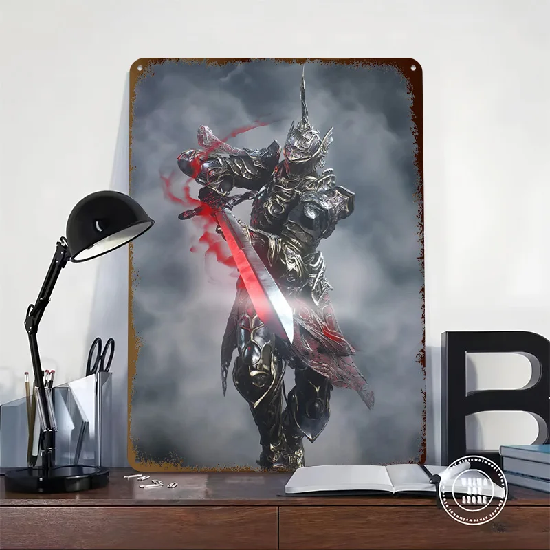 Demon Souls Penetrator Printing Poster Customized Retro Wall Art Vintage Metal Signs for Modern Home Decoration Luxury House