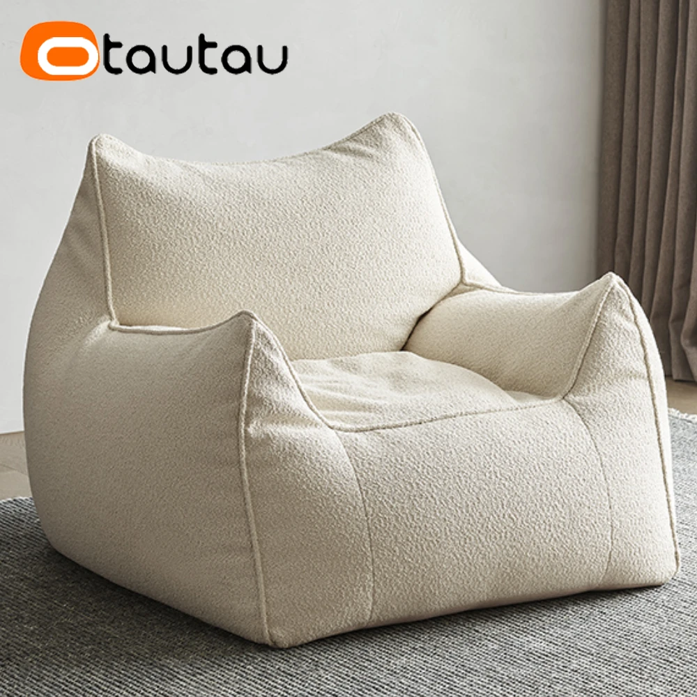 OTAUTAU Bean Bag Sofa Pouf Cover Without Filler Outdoor Waterproof Puff Ottoman Salon Armchair Camping Garden Beach Couch SF114