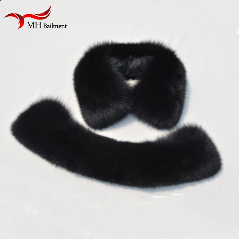 Autumn Winter Imitation Rex Rabbit Hair Collar Scarf Neck Warmer stole for garment for Women and men Black Beautiful