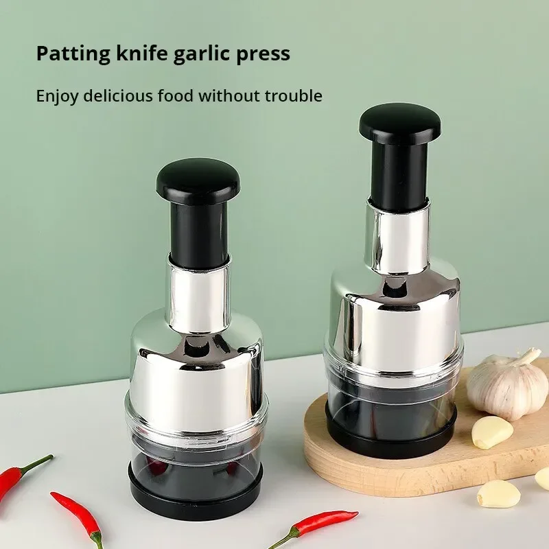 Pressed Garlic Chopper Electroplate Garlic Onion Cutter Chop Tomato Crusher Fruit Vegetable Tools Home Kitchen Gadgets 1pc