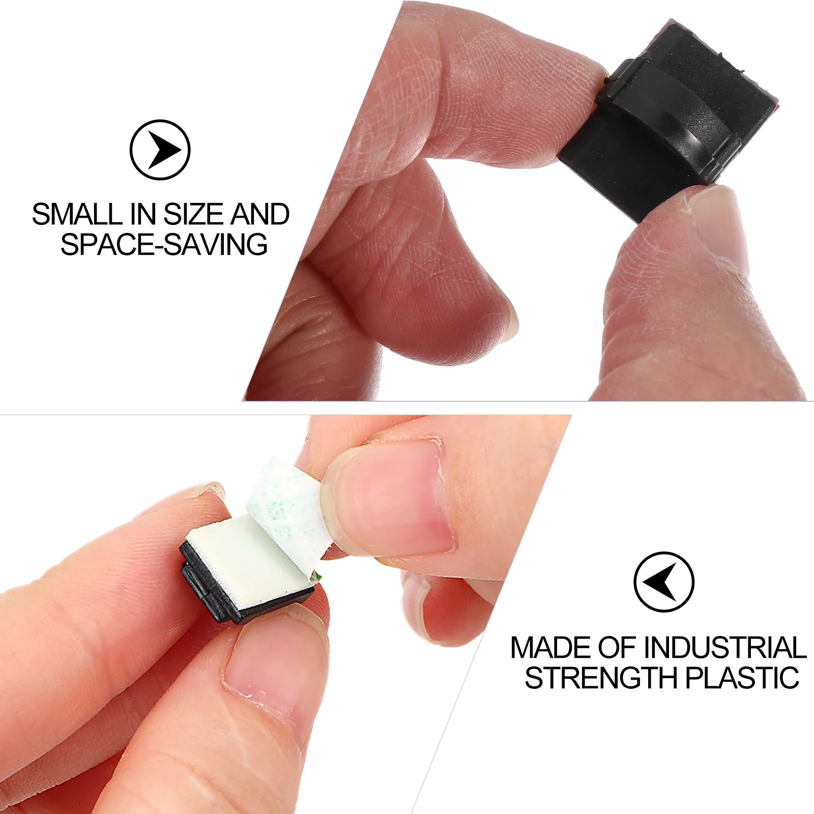 

100Pcs Adjustable Cable Clips Self Adhesive Wire Holder for Various Cables Home Decor Supplies Cable Clips Wire Holder