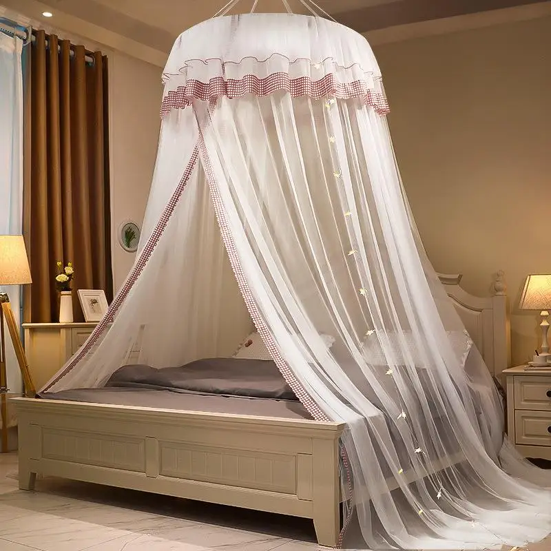 Princess Style Dome Shaped Mosquito Net Breathable Encrypted 10 Meter Bed Size Single Person Summer Use No Installation Needed