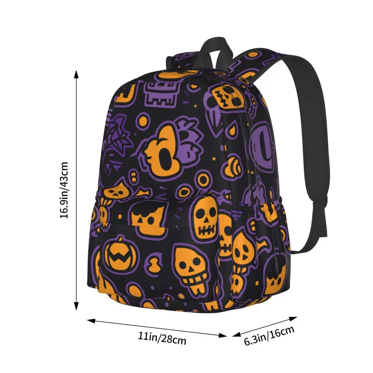 Halloween Theme Large Capacity Student School Bag Casual Backpack Stylish Travel Bag