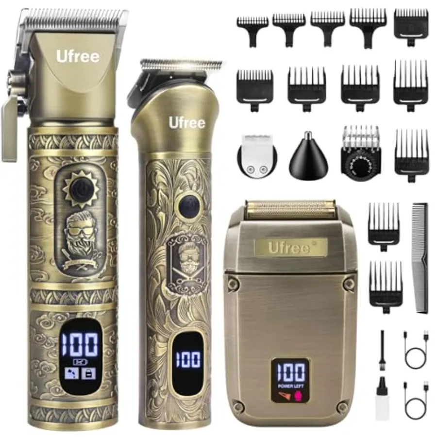 

Beard Trimmer Hair Clippers Mens Shaver Electric Razor Hair Trimmer for Men Cordless Barber Clippers and Trimmers Set Hair Cutt