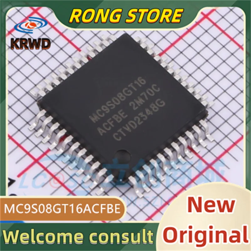 

2 шт. MC9S08GT16 Новые оригинальные чипы IC MC9S08GT16ACFBE MC9S08GT16AC MC9S08GT16 MC9S08 QFP44