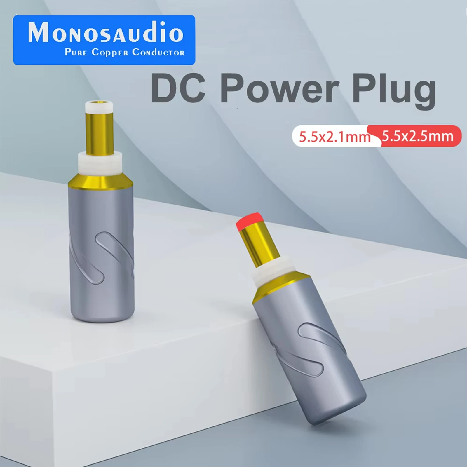 Monosaudio DC21G DC25G złącze Jack DC-2.1G DC-2.5G 24K pozłacana wtyczka zasilania DC żeńska do zastosowań audiofilskich