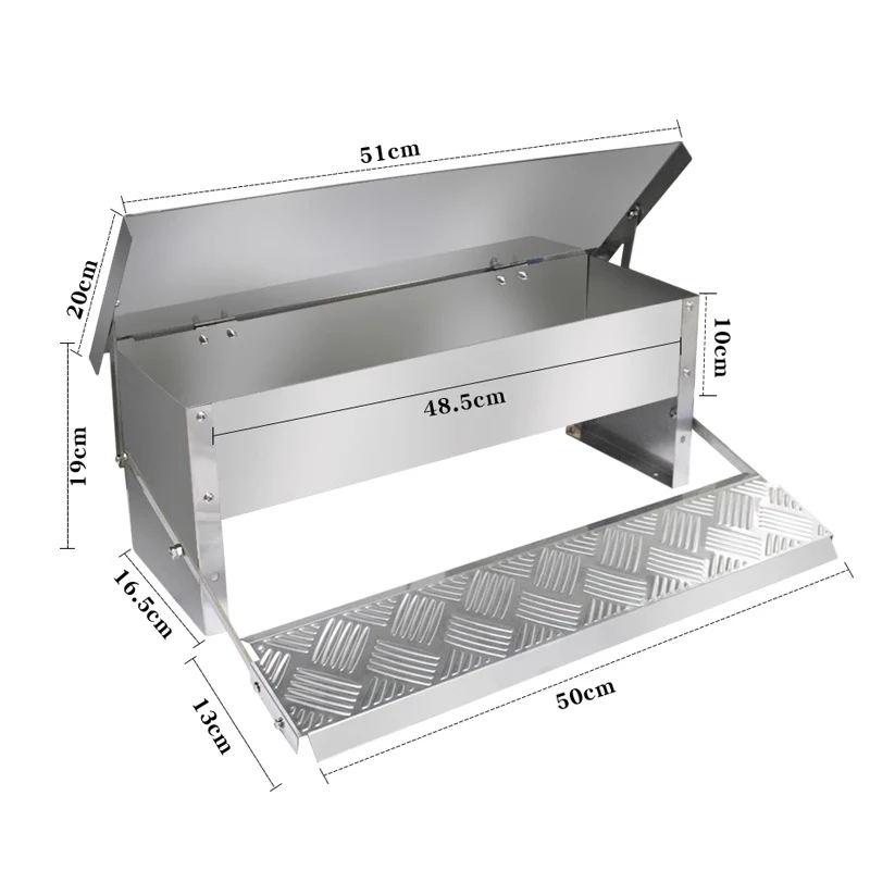 

Chicken feed trough, pedal-type chicken farming supplies, rainproof and rodent-proof feed trough, automatic chicken feeder, auto
