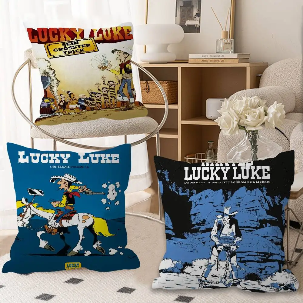 

Cartoon l-Lucky Luke Pillow Anime Pillow Sofa Bed Head Pillow Cover Cushion Cover 45x45 cm Fashion