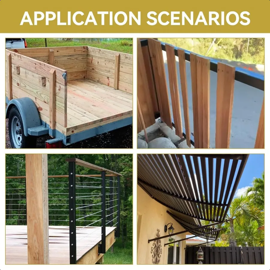 200 peças 14x23 4 parafusos de deck de reboque t30 torx parafusos auto-roscantes de madeira para metal com ponta de alargador fixadores resistentes para reboques