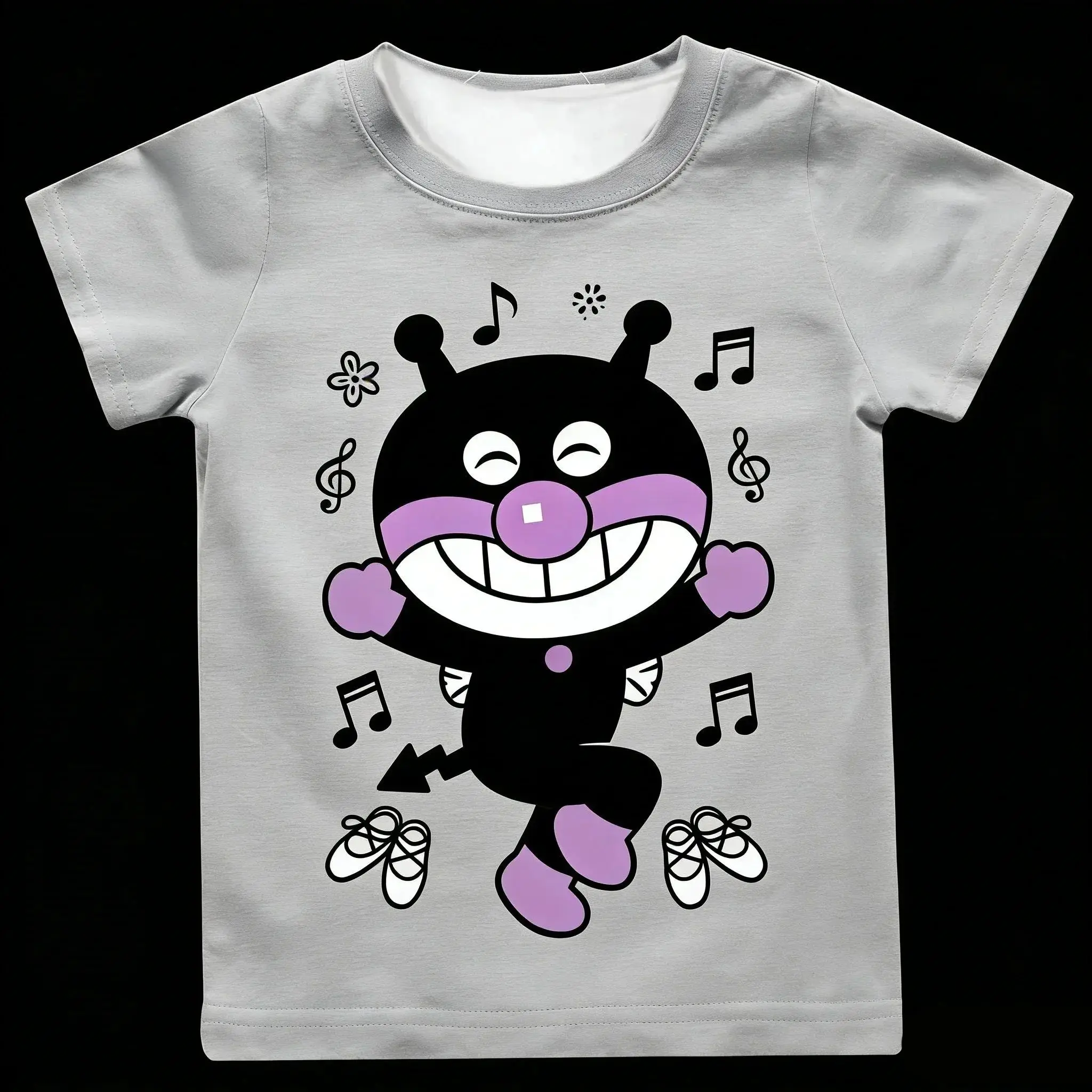 Adult and Children's Multiple Anpanman 3D Printed T-shirts Suitable for Family and Couples, Shorts, Friends