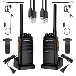 2Pcs Baofeng BF-888S PLUS Walkie Talkie Two-way Radio BF 888s USB Charger UHF PMR446 MHz 16CH Long Range Transceiver