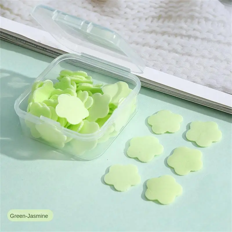 Box portable Skin friendly fresh hand washing toilet soap Slice Disposable petal soaps flakes household for /travel