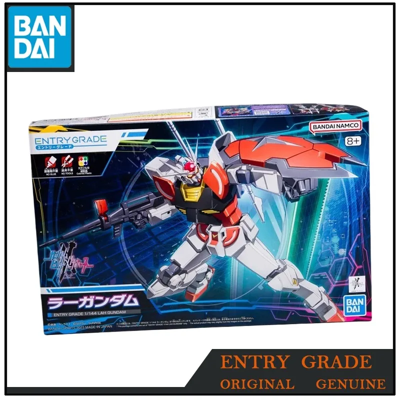 Bandai Gundam Original ENTRY GRADE 1/144 LAH GUNDAM Anime Action Figures Toy for Boys Girl Kids Gift Collectible Model Ornaments