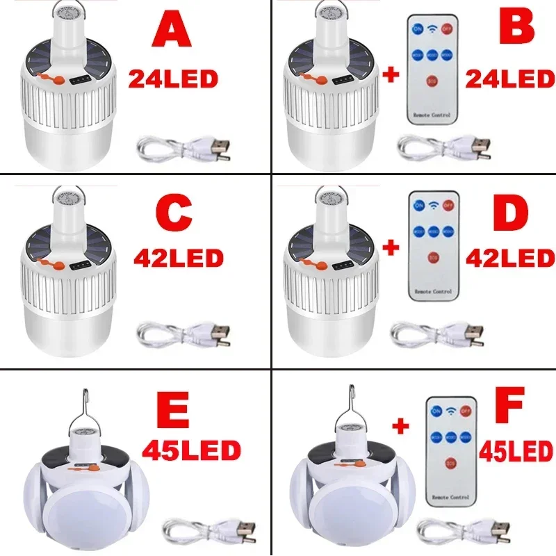 Solar Licht Outdoor Camping Lichter Wasserdichte Falten LED Tragbare Notfall Lampen Mit Fernbedienung Lampe