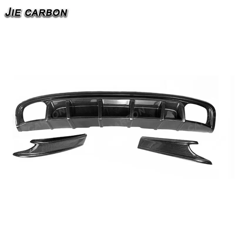 Carbon fiber Rear Bumper Diffuser For Audi A4 Sline S4 B9 2017 2018 FRP Unpainted Black Auto Car Protector Styling