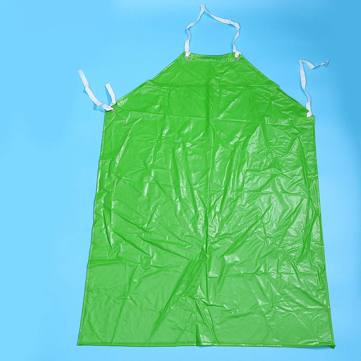 

2Pcs Heavy Duty PVC Apron Waterproof Greaseproof Acid Alkali Resistant Oxford Kitchen Apron Lace-Up Design for Commercial Use