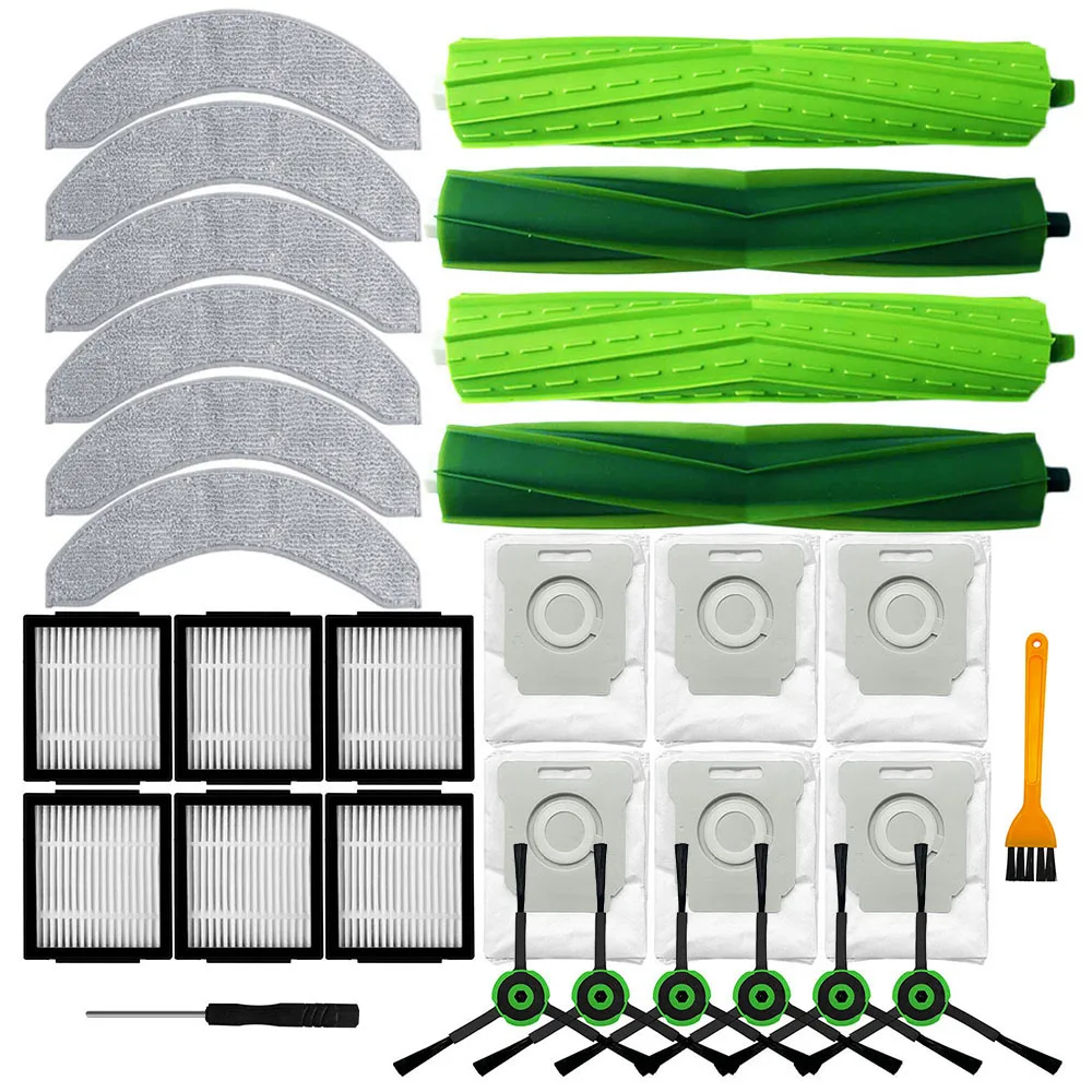 Voor Irobot Roomba Combo J7 + Hepa Filter Hoofdzijborstels Voor Irobot Roomba Combo J7/J7 +/J9 + Robotstofzuiger Hepa Filters